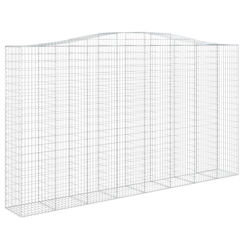 vidaXL Συρματοκιβώτια Τοξωτά 3 τεμ. 400x50x220/240 εκ. Γαλβαν. Ατσάλι - Image 3