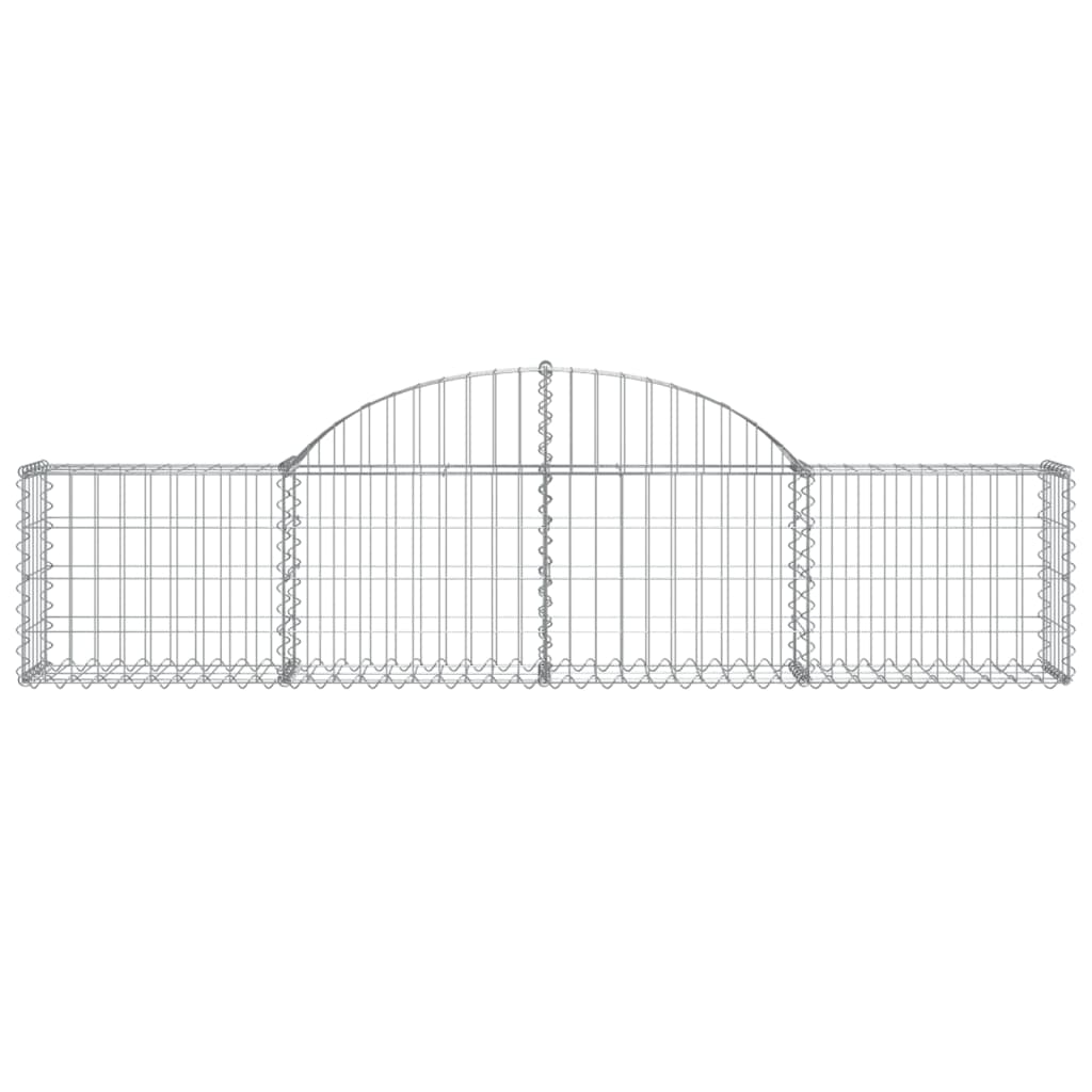 vidaXL Συρματοκιβώτια Τοξωτά 3 τεμ. 200x30x40/60 εκ. Γαλβαν. Ατσάλι - Image 4