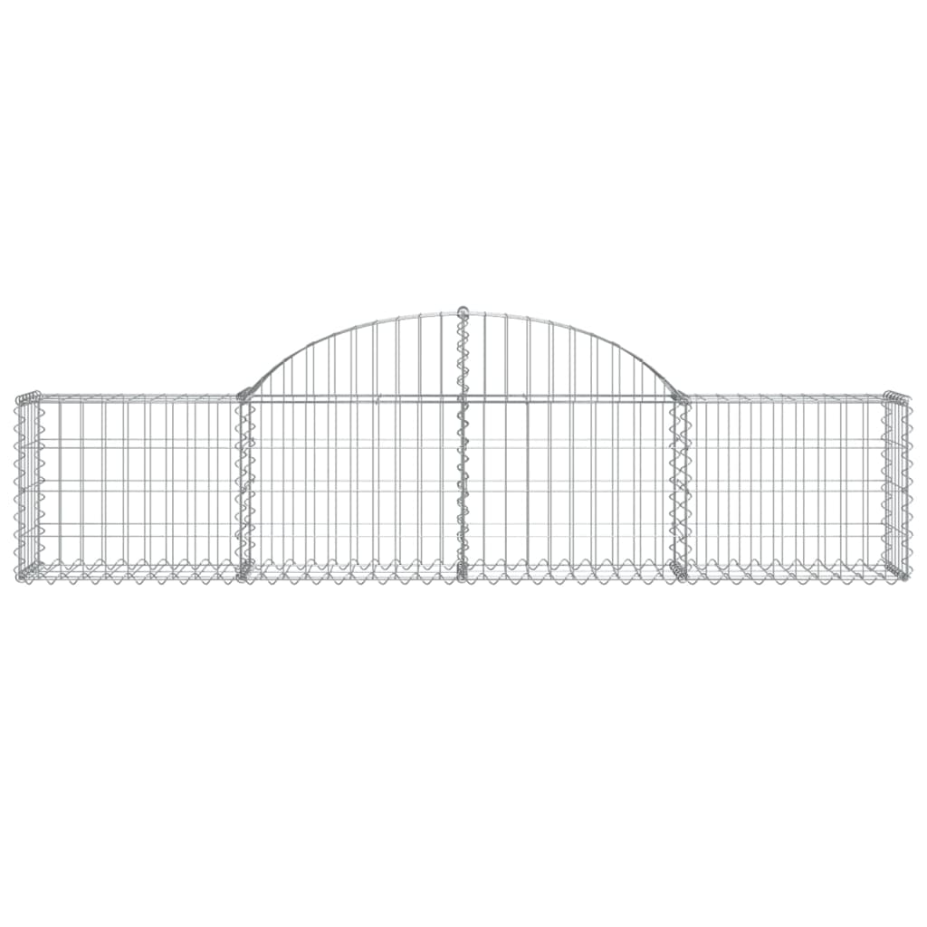 vidaXL Συρματοκιβώτια Τοξωτά 7 τεμ. 200x30x40/60 εκ. Γαλβαν. Ατσάλι - Image 4