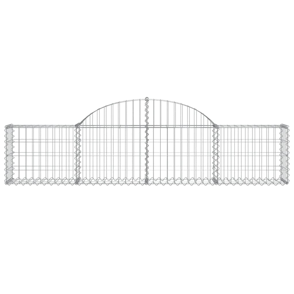 vidaXL Συρματοκιβώτια Τοξωτά 8 τεμ. 200x30x40/60 εκ. Γαλβαν. Ατσάλι - Image 4