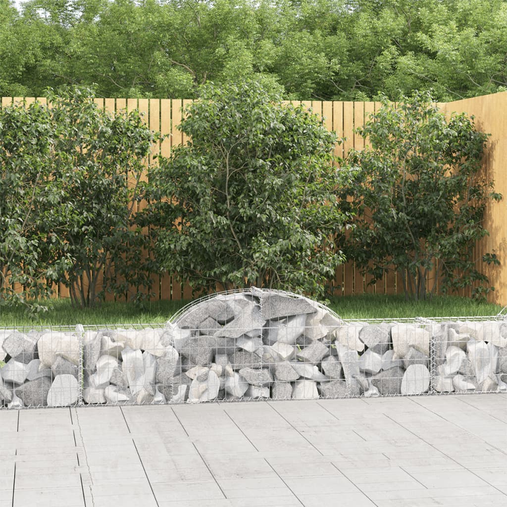 vidaXL Συρματοκιβώτια Τοξωτά 8 τεμ. 200x30x40/60 εκ. Γαλβαν. Ατσάλι