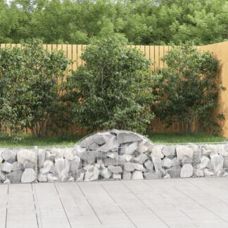 vidaXL Συρματοκιβώτια Τοξωτά 10 τεμ. 200x30x40/60 εκ. Γαλβαν. Ατσάλι