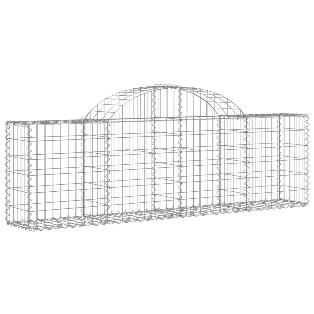 vidaXL Συρματοκιβώτια Τοξωτά 14 τεμ. 200x30x60/80 εκ. Γαλβαν. Ατσάλι - Image 3