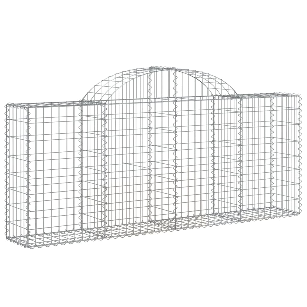 vidaXL Συρματοκιβώτια Τοξωτά 7 τεμ. 200x30x80/100 εκ. Γαλβαν. Ατσάλι - Image 3