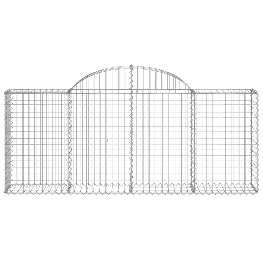 vidaXL Συρματοκιβώτια Τοξωτά 9 τεμ. 200x30x80/100 εκ. Γαλβαν. Ατσάλι - Image 4