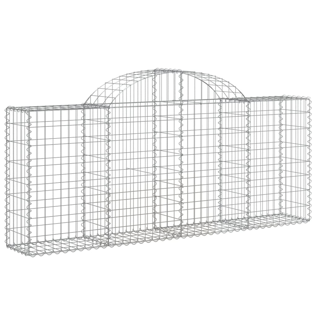 vidaXL Συρματοκιβώτια Τοξωτά 25 τεμ. 200x30x80/100 εκ. Γαλβαν. Ατσάλι - Image 3
