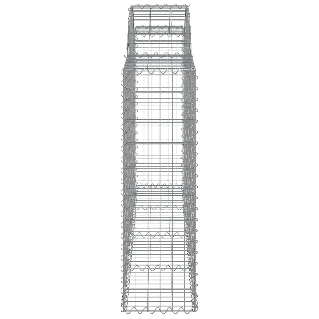 vidaXL Συρματοκιβώτια Τοξωτά 2 τεμ. 200x30x100/120 εκ. Γαλβαν. Ατσάλι - Image 5