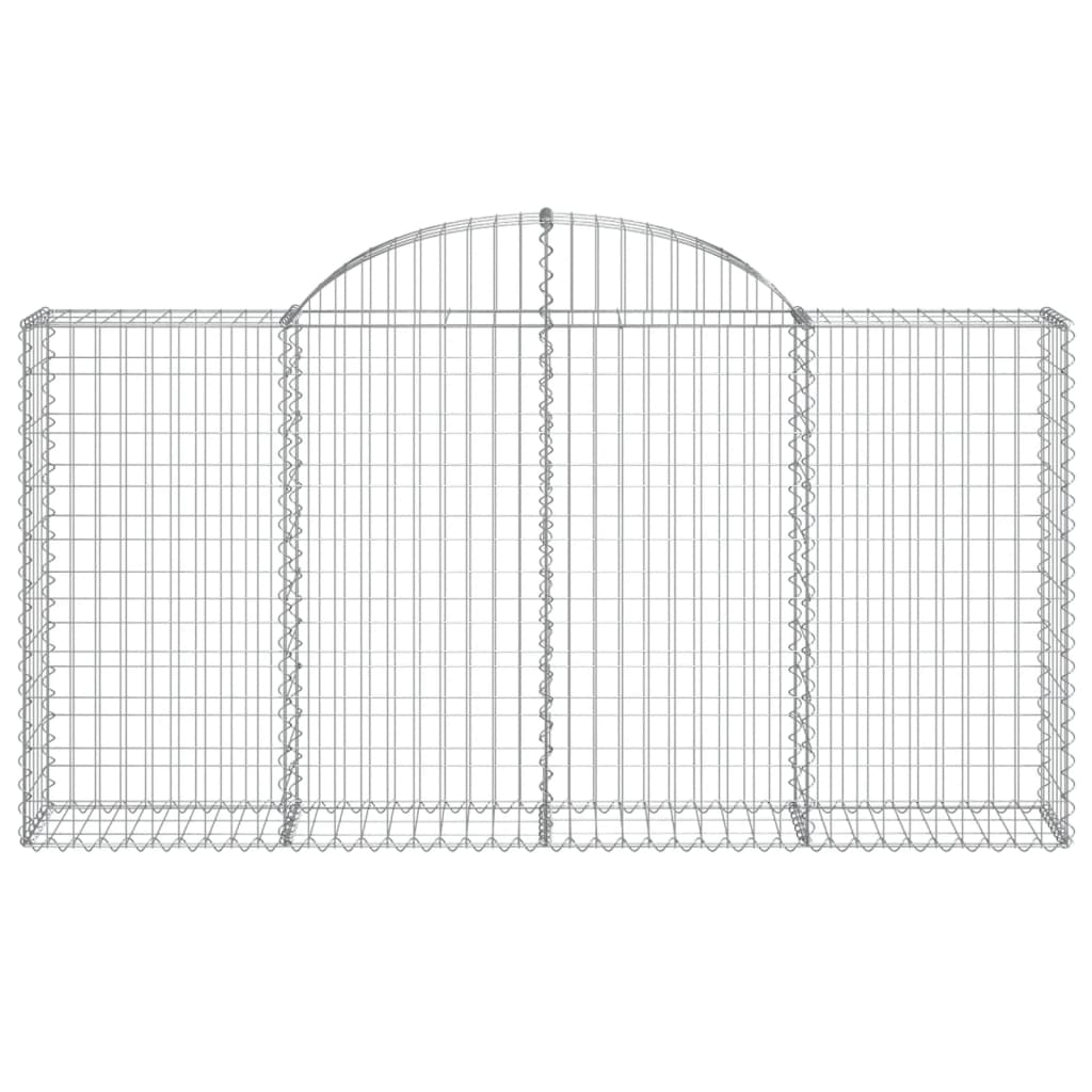 vidaXL Συρματοκιβώτια Τοξωτά 15 τεμ. 200x30x100/120 εκ. Γαλβαν. Ατσάλι - Image 4