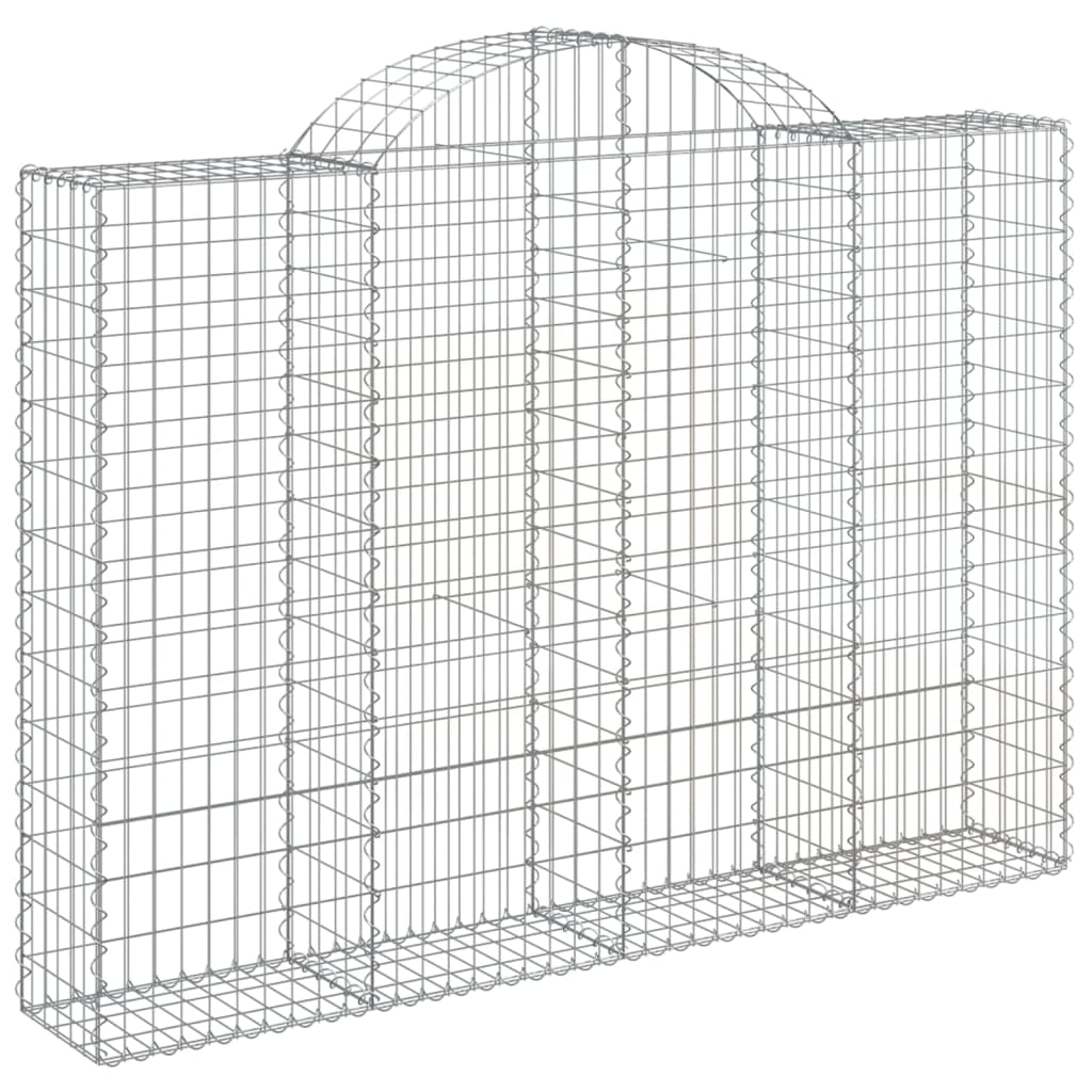 vidaXL Συρματοκιβώτια Τοξωτά 4 τεμ. 200x30x140/160 εκ. Γαλβαν. Ατσάλι - Image 3
