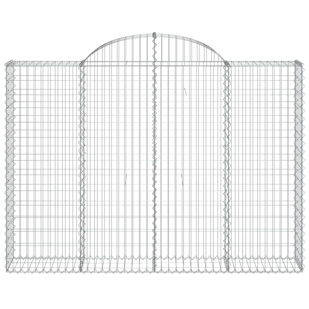 vidaXL Συρματοκιβώτια Τοξωτά 4 τεμ. 200x30x140/160 εκ. Γαλβαν. Ατσάλι - Image 4