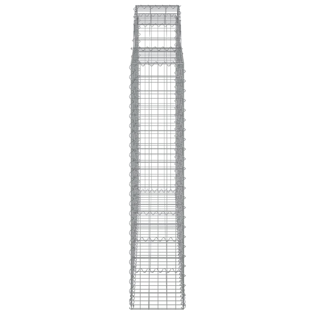 vidaXL Συρματοκιβώτια Τοξωτά 7 τεμ. 200x30x140/160 εκ. Γαλβαν. Ατσάλι - Image 5