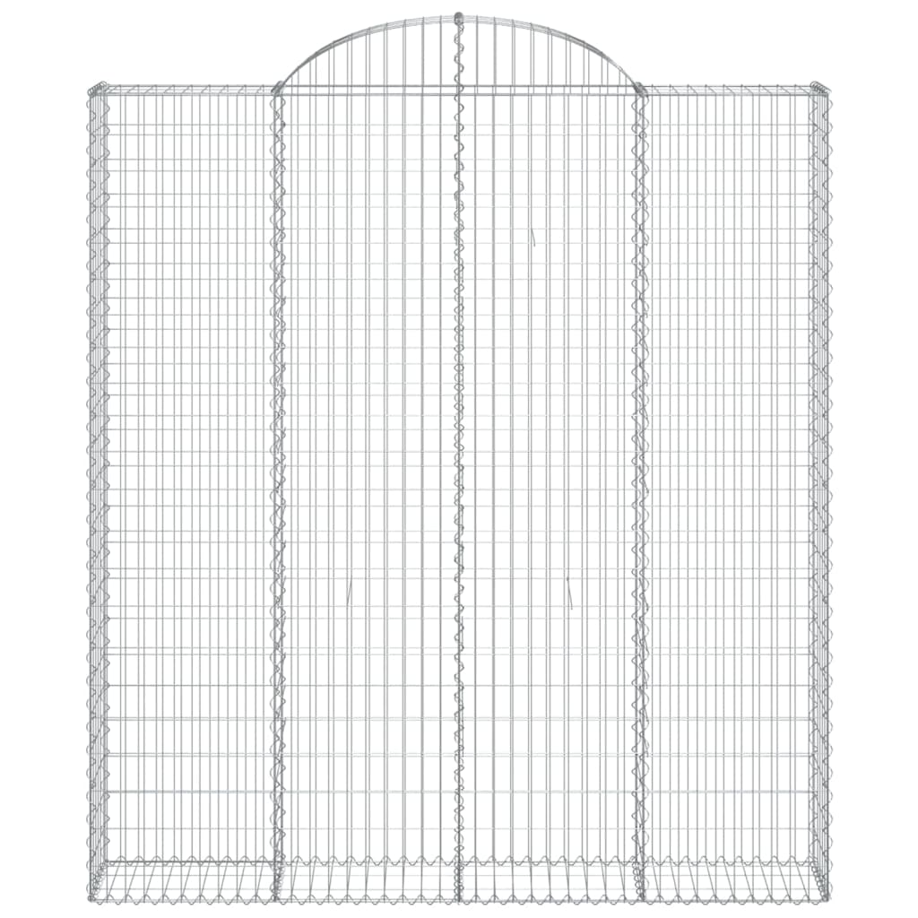 vidaXL Συρματοκιβώτια Τοξωτά 4 τεμ. 200x30x220/240 εκ. Γαλβαν. Ατσάλι - Image 4