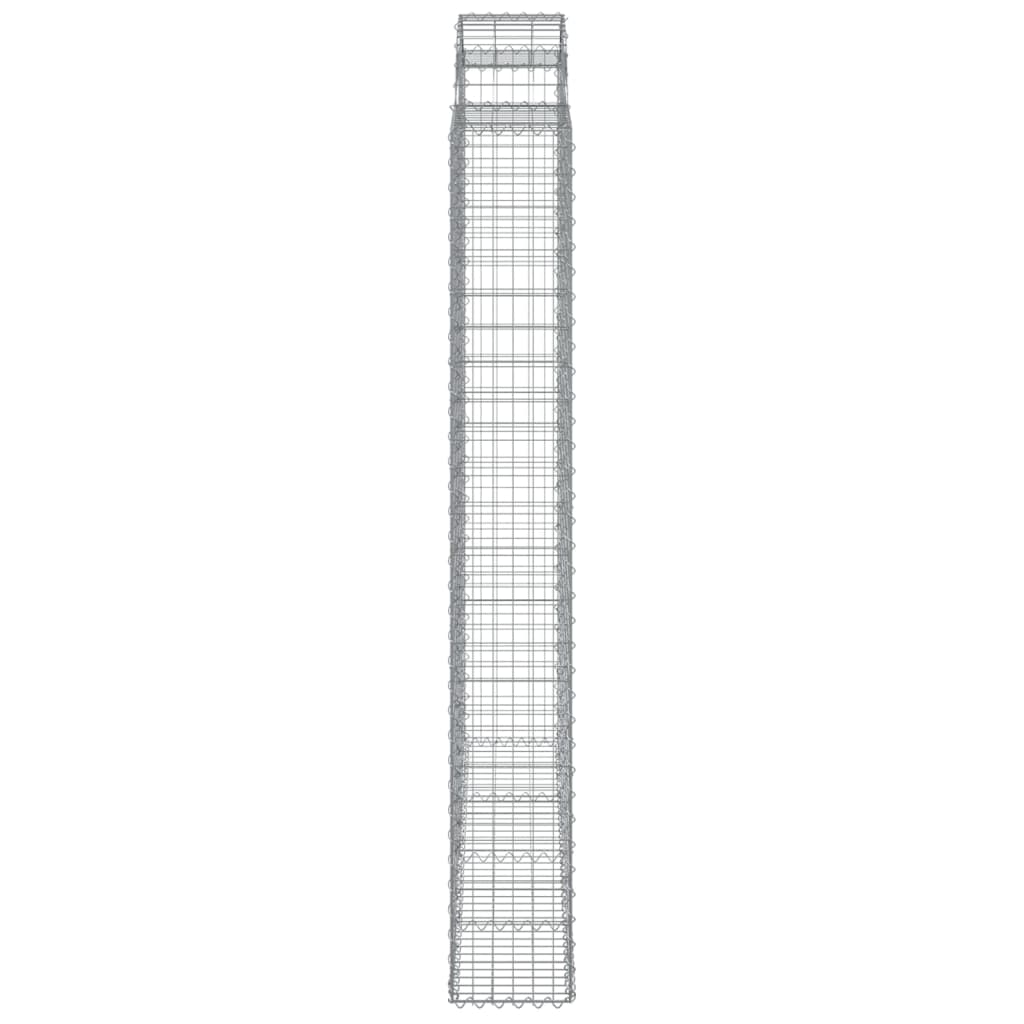 vidaXL Συρματοκιβώτια Τοξωτά 4 τεμ. 200x30x220/240 εκ. Γαλβαν. Ατσάλι - Image 5