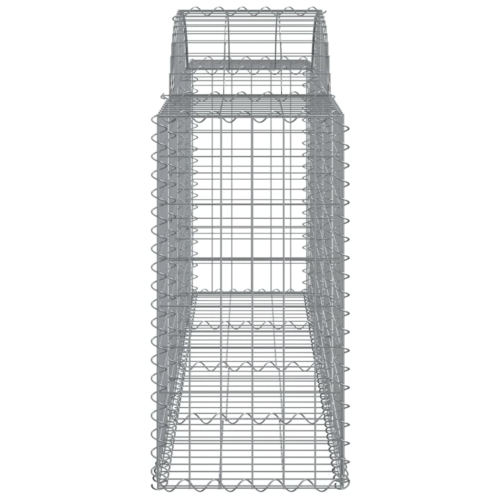 vidaXL Συρματοκιβώτια Τοξωτά 2 τεμ. 200x50x80/100 εκ. Γαλβαν. Ατσάλι - Image 5