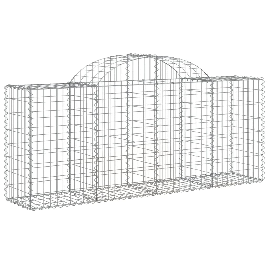 vidaXL Συρματοκιβώτια Τοξωτά 8 τεμ. 200x50x80/100 εκ. Γαλβαν. Ατσάλι - Image 3