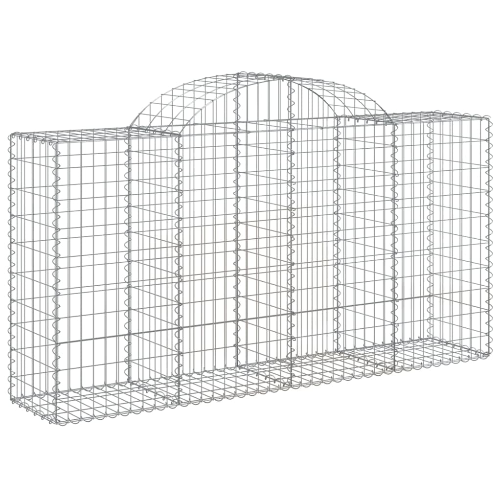 vidaXL Συρματοκιβώτια Τοξωτά 5 τεμ. 200x50x100/120 εκ. Γαλβαν. Ατσάλι - Image 3