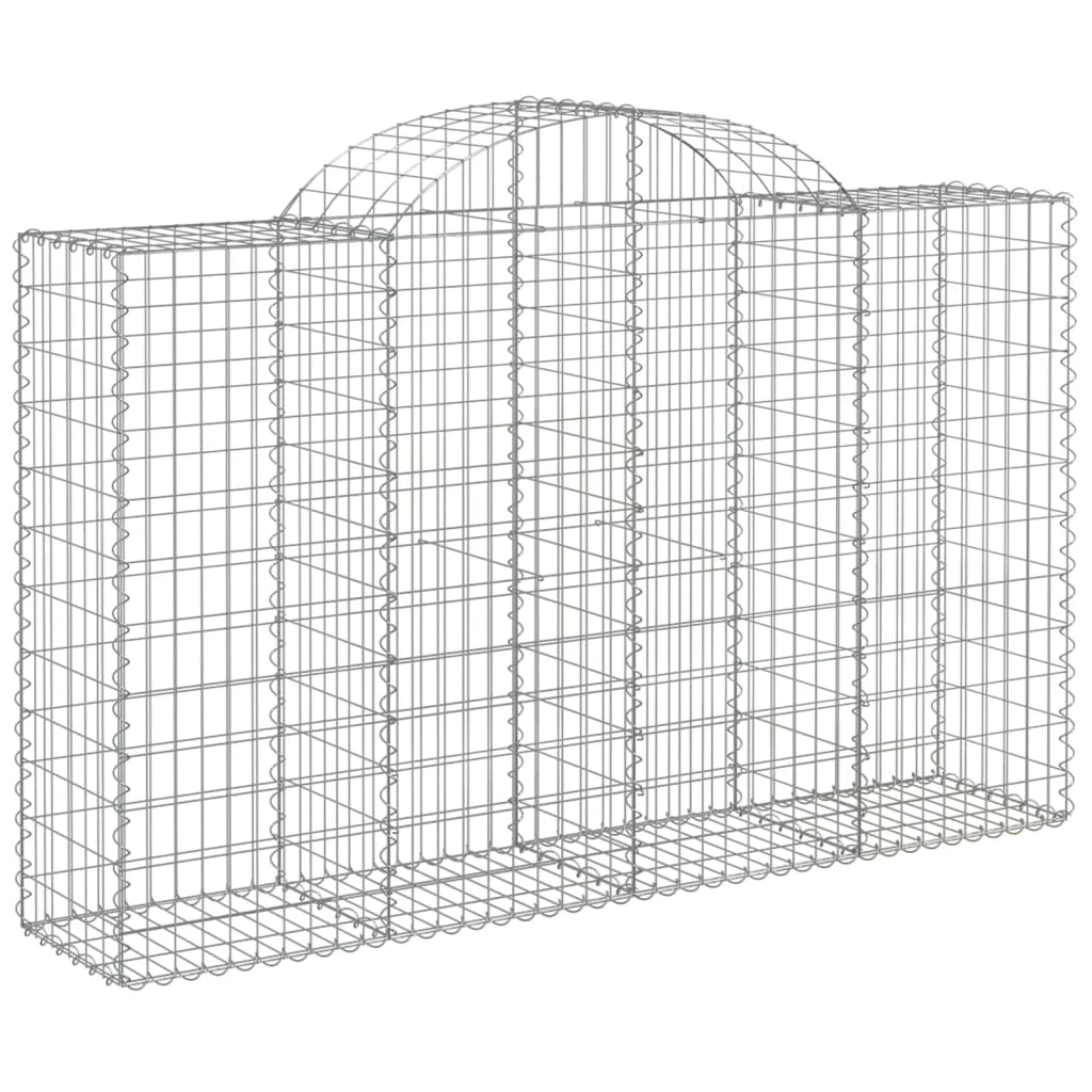 vidaXL Συρματοκιβώτια Τοξωτά 5 τεμ. 200x50x120/140 εκ. Γαλβαν. Ατσάλι - Image 3