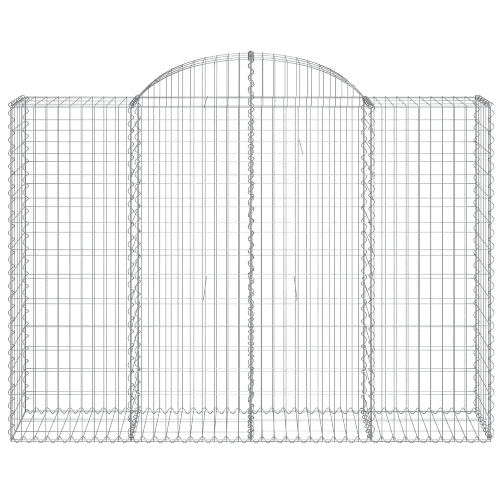 vidaXL Συρματοκιβώτια Τοξωτά 2 τεμ. 200x50x140/160 εκ. Γαλβαν. Ατσάλι - Image 4