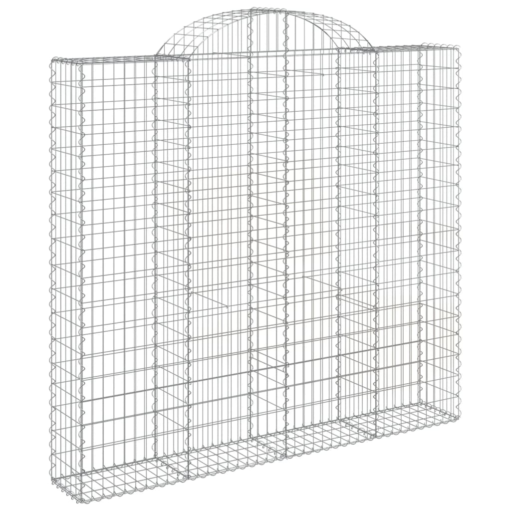 vidaXL Συρματοκιβώτια Τοξωτά 3 τεμ. 200x50x180/200 εκ. Γαλβαν. Ατσάλι - Image 3