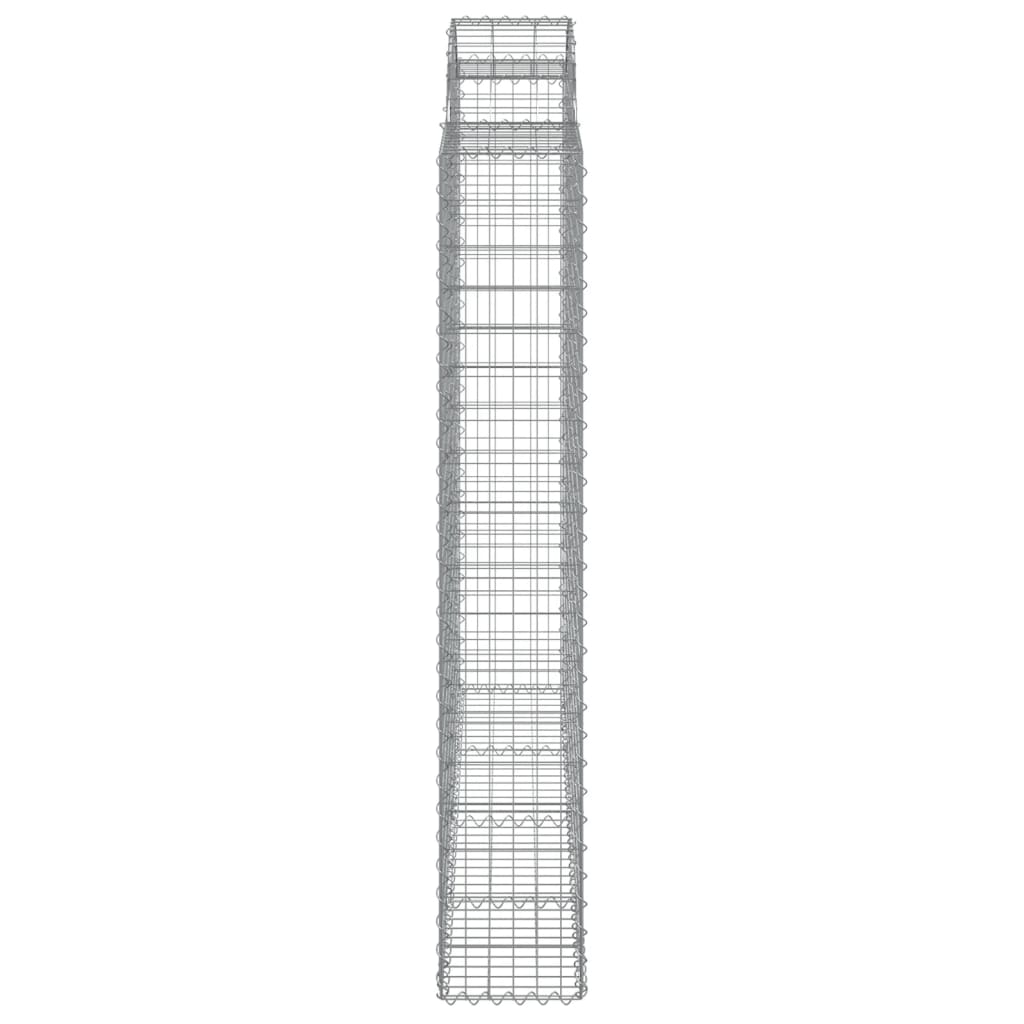 vidaXL Συρματοκιβώτια Τοξωτά 3 τεμ. 200x50x180/200 εκ. Γαλβαν. Ατσάλι - Image 5