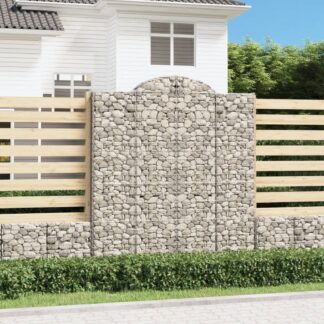 vidaXL Συρματοκιβώτια Τοξωτά 11 τεμ. 200x50x220/240 εκ. Γαλβαν. Ατσάλι