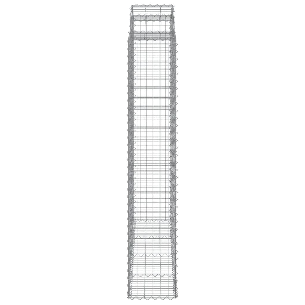 vidaXL Συρματοκιβώτια Τοξωτά 15 τεμ. 200x50x220/240 εκ. Γαλβαν. Ατσάλι - Image 5