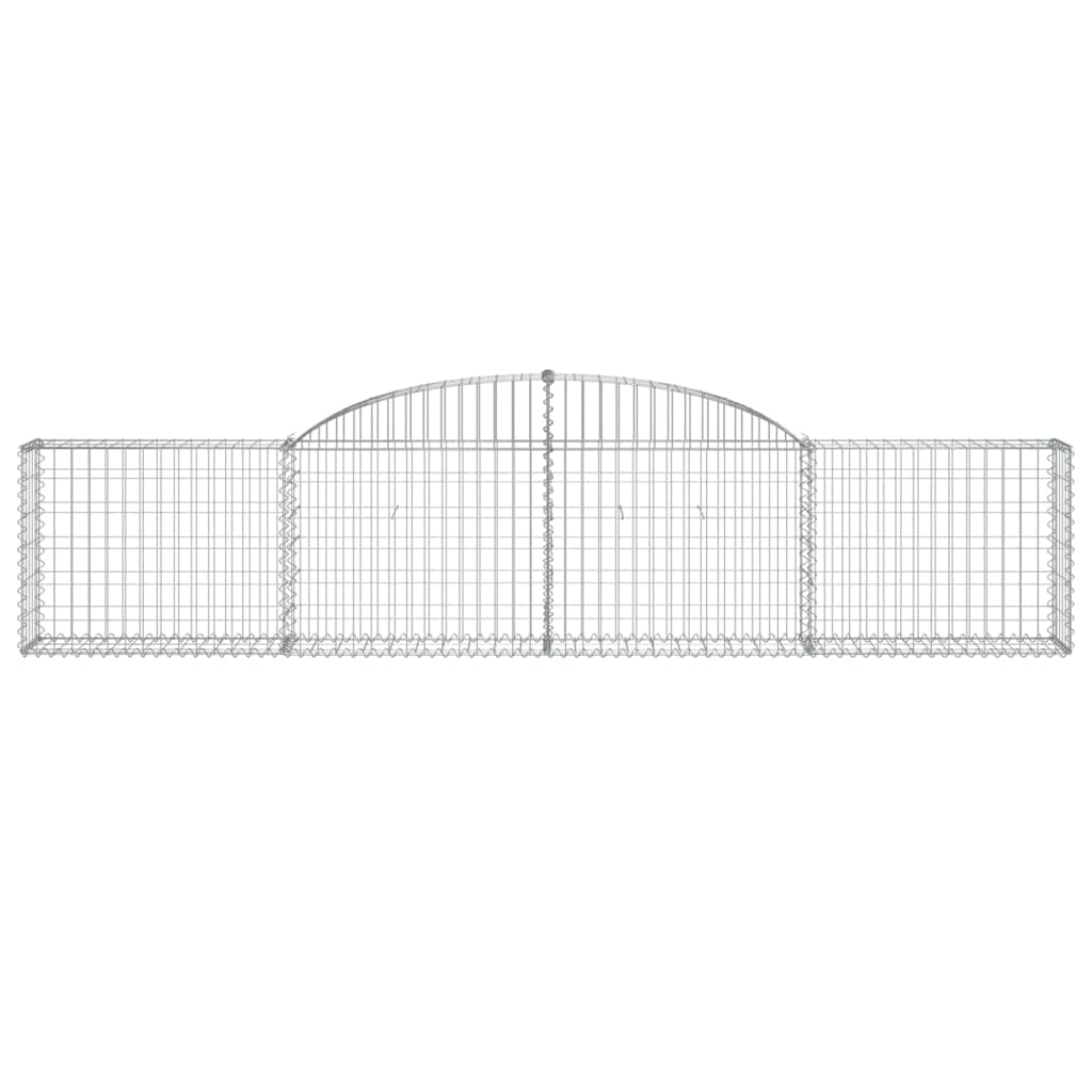 vidaXL Συρματοκιβώτια Τοξωτά 15 τεμ. 300x30x60/80 εκ. Γαλβαν. Ατσάλι - Image 4