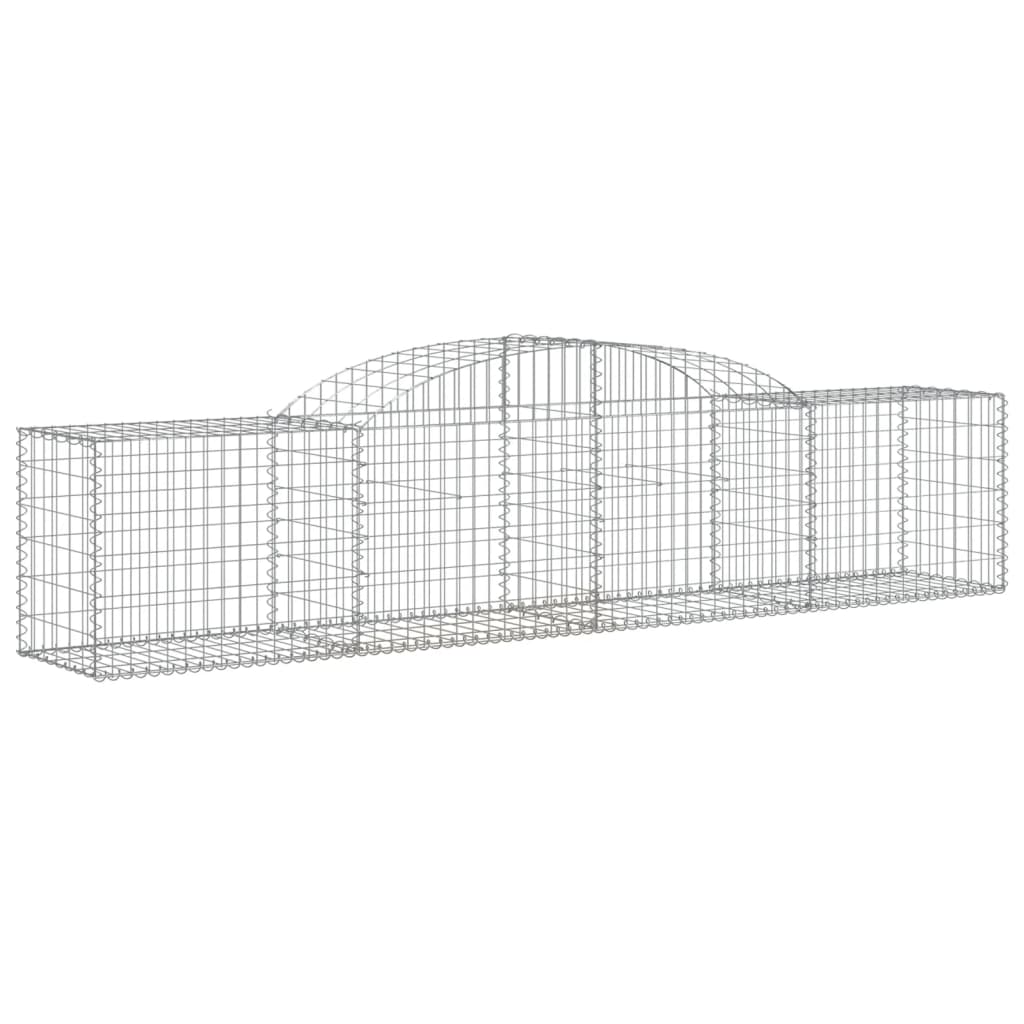 vidaXL Συρματοκιβώτια Τοξωτά 3 τεμ. 300x50x60/80 εκ. Γαλβαν. Ατσάλι - Image 3