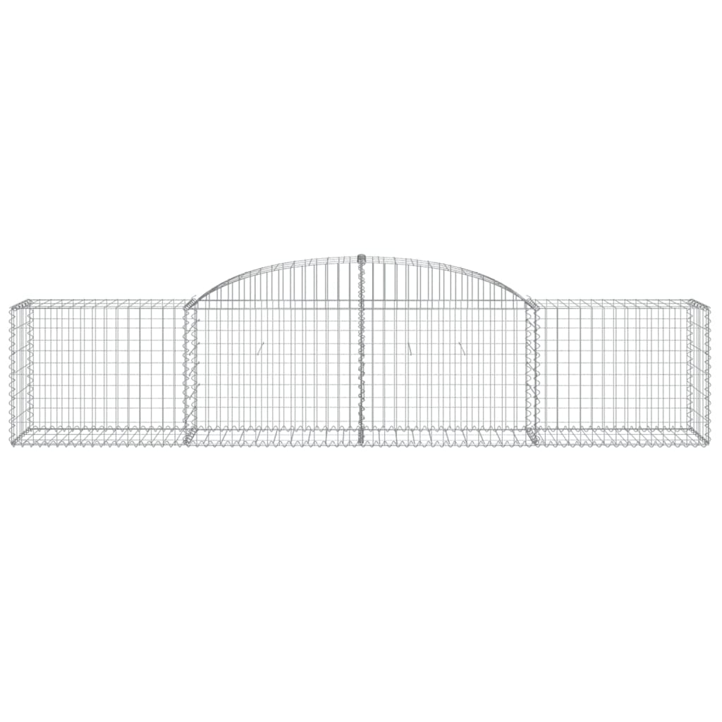 vidaXL Συρματοκιβώτια Τοξωτά 3 τεμ. 300x50x60/80 εκ. Γαλβαν. Ατσάλι - Image 4