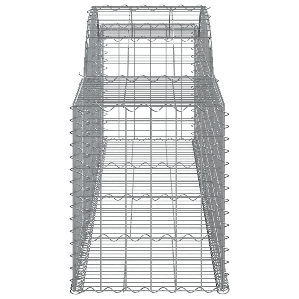 vidaXL Συρματοκιβώτια Τοξωτά 3 τεμ. 300x50x60/80 εκ. Γαλβαν. Ατσάλι - Image 5