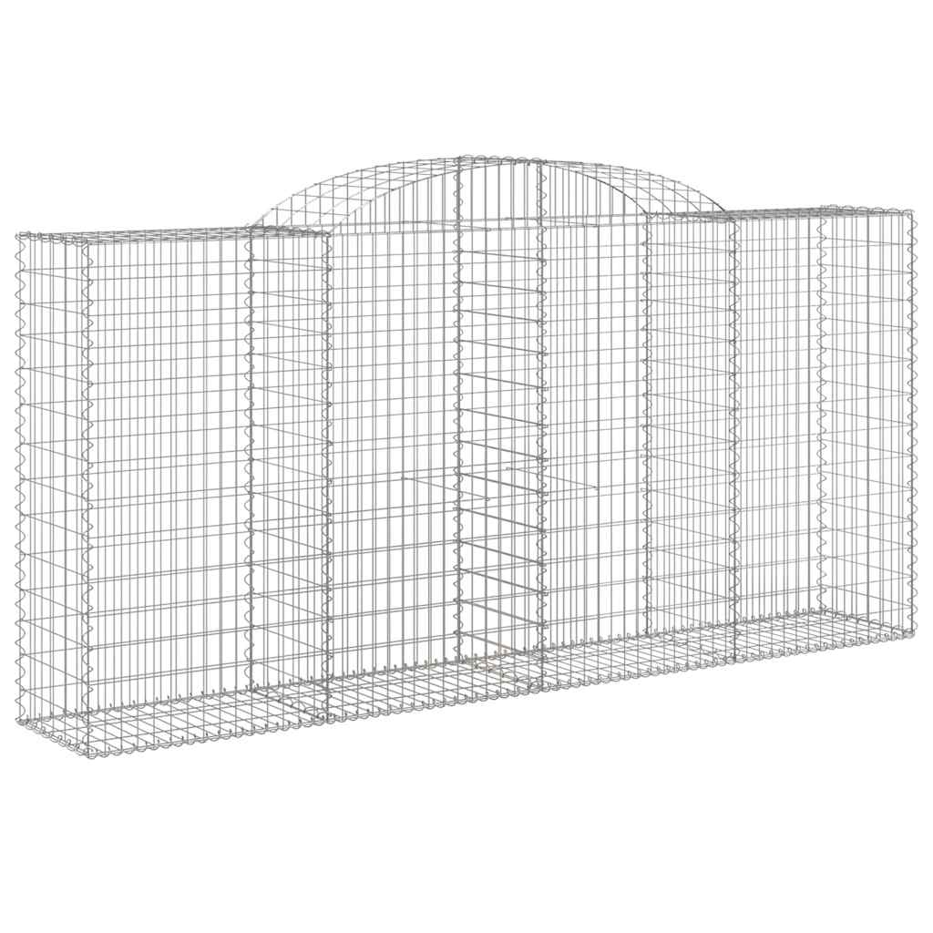 vidaXL Συρματοκιβώτια Τοξωτά 2 τεμ. 300x50x140/160 εκ. Γαλβαν. Ατσάλι - Image 3