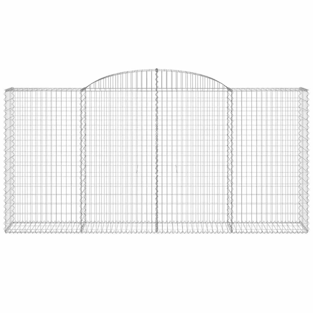 vidaXL Συρματοκιβώτια Τοξωτά 2 τεμ. 300x50x140/160 εκ. Γαλβαν. Ατσάλι - Image 4