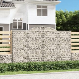 vidaXL Συρματοκιβώτια Τοξωτά 5 τεμ. 300x50x180/200 εκ. Γαλβαν. Ατσάλι