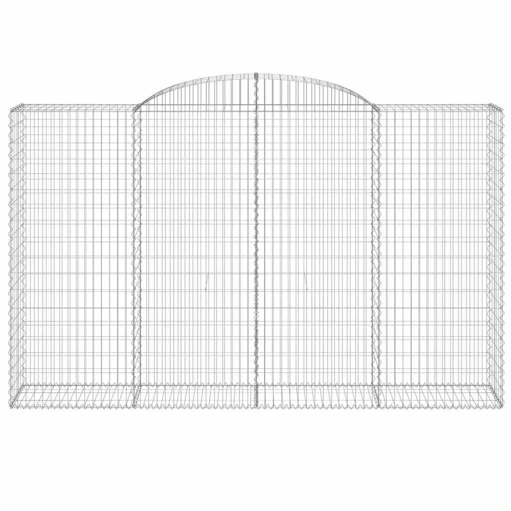 vidaXL Συρματοκιβώτια Τοξωτά 11 τεμ. 300x50x180/200 εκ. Γαλβαν. Ατσάλι - Image 4