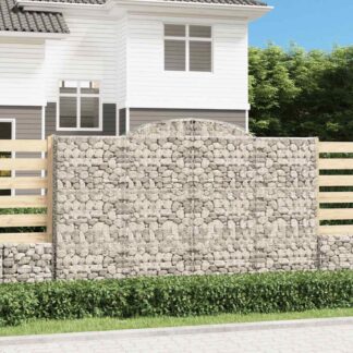 vidaXL Συρματοκιβώτια Τοξωτά 15 τεμ. 300x50x180/200 εκ. Γαλβαν. Ατσάλι
