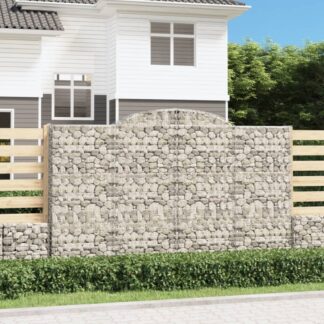 vidaXL Συρματοκιβώτια Τοξωτά 17 τεμ. 300x50x180/200 εκ. Γαλβαν. Ατσάλι