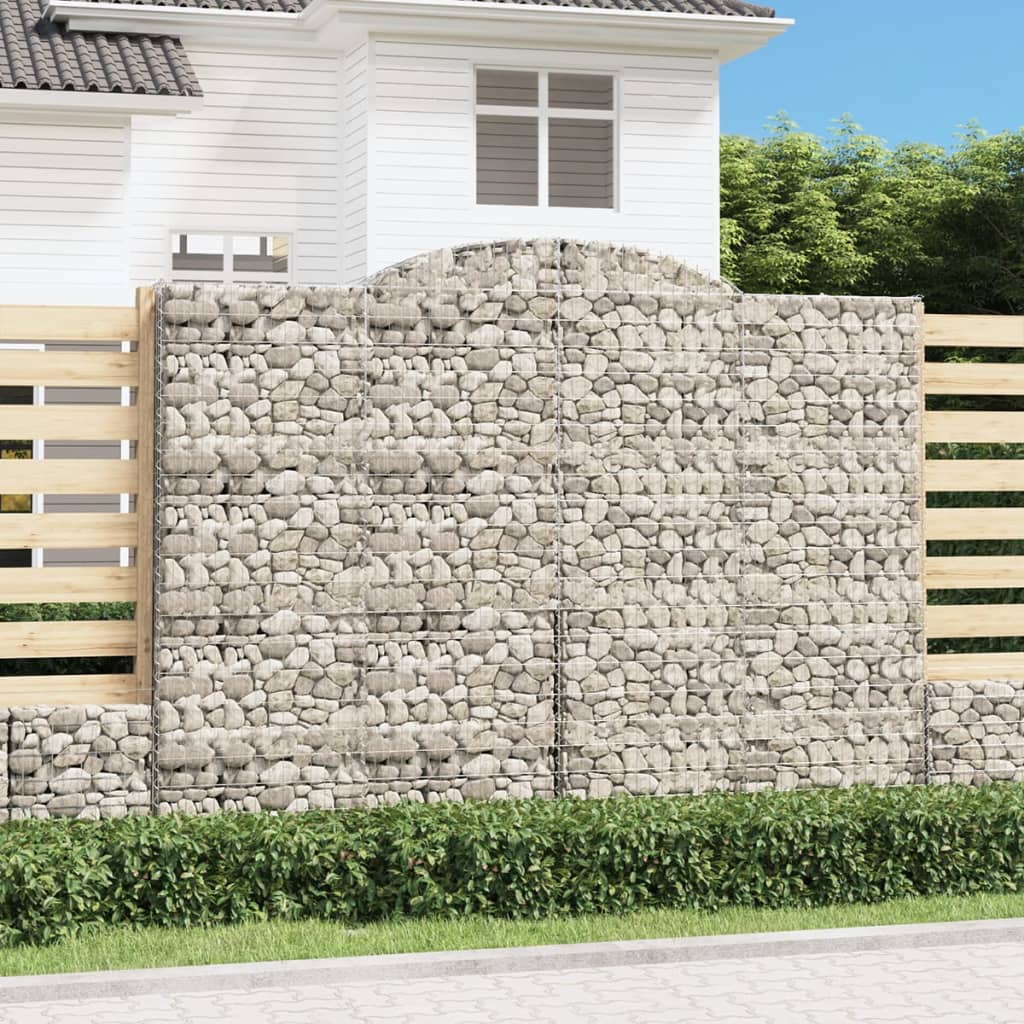 vidaXL Συρματοκιβώτια Τοξωτά 10 τεμ. 300x50x220/240 εκ. Γαλβαν. Σίδερο
