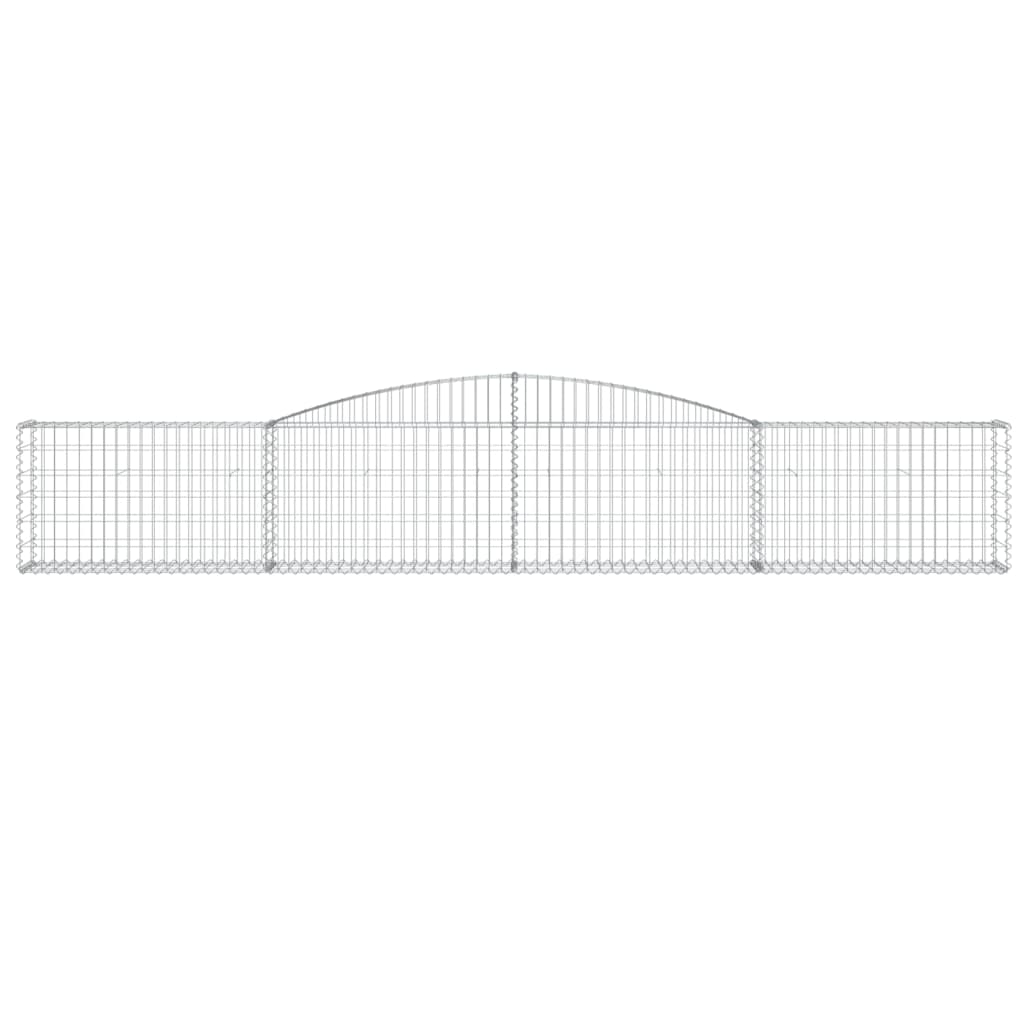 vidaXL Συρματοκιβώτια Τοξωτά 5 τεμ. 400x30x60/80 εκ. Γαλβαν. Ατσάλι - Image 4