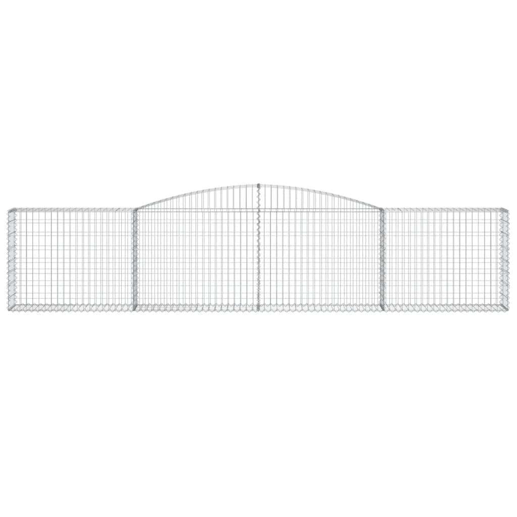 vidaXL Συρματοκιβώτια Τοξωτά 10 τεμ. 400x30x80/100 εκ. Γαλβαν. Ατσάλι - Image 4