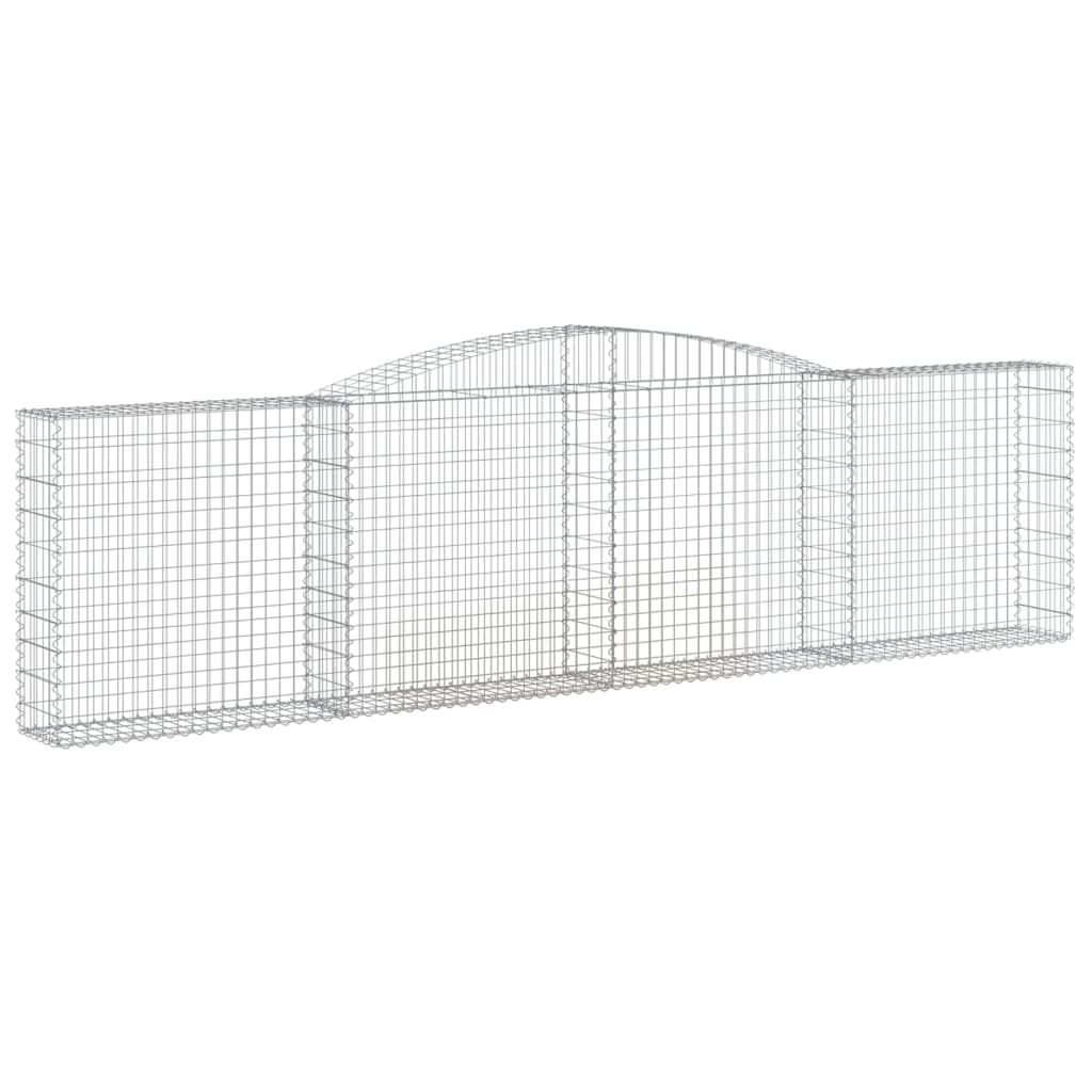 vidaXL Συρματοκιβώτια Τοξωτά 2 τεμ. 400x30x100/120 εκ. Γαλβαν. Ατσάλι - Image 3