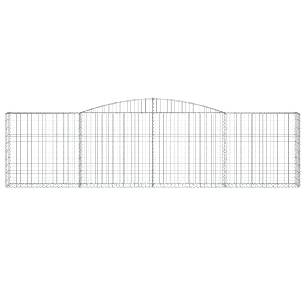 vidaXL Συρματοκιβώτια Τοξωτά 2 τεμ. 400x30x100/120 εκ. Γαλβαν. Ατσάλι - Image 4