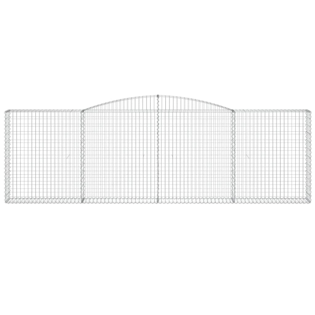 vidaXL Συρματοκιβώτια Τοξωτά 8 τεμ. 400x30x120/140 εκ. Γαλβαν. Ατσάλι - Image 4