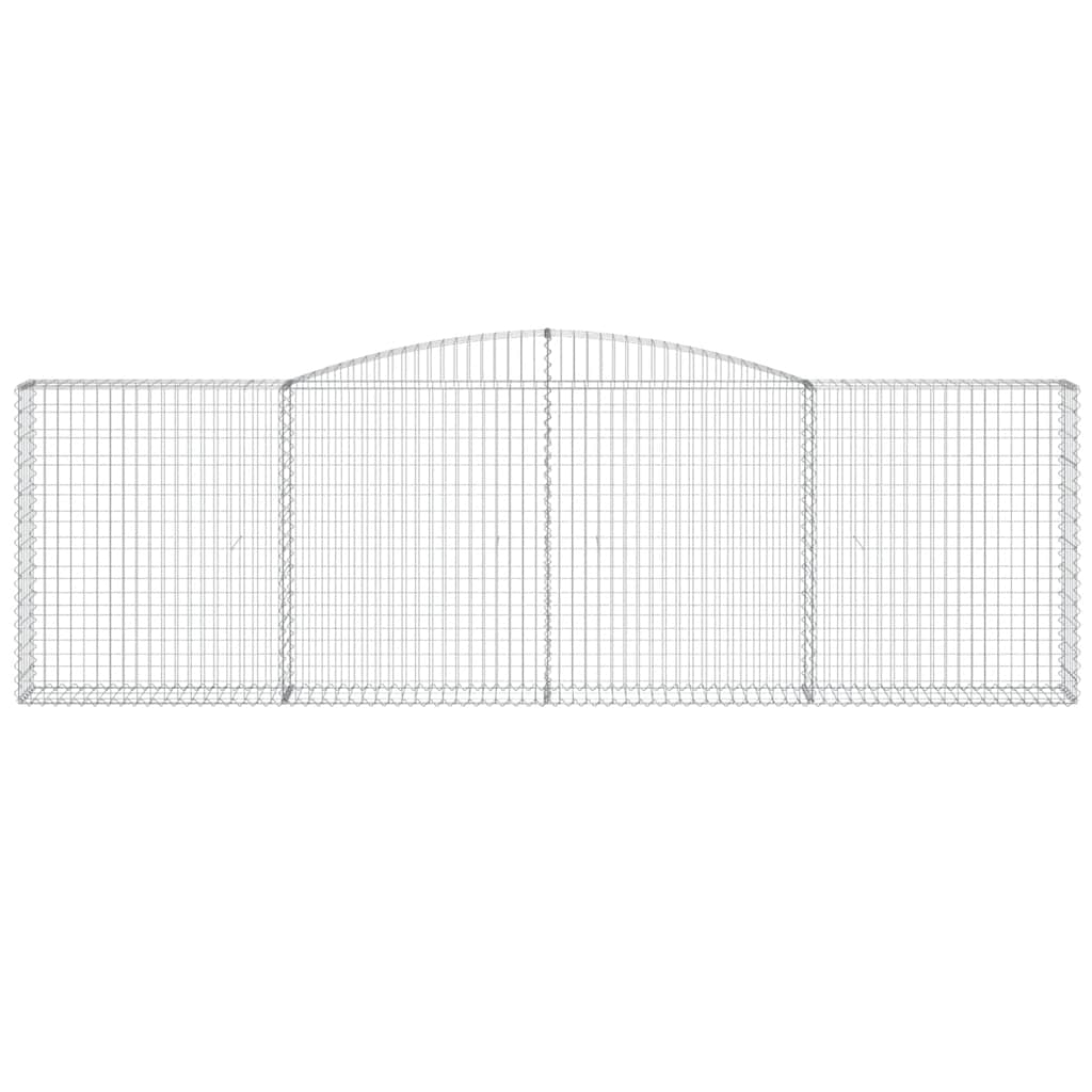vidaXL Συρματοκιβώτια Τοξωτά 9 τεμ. 400x30x120/140 εκ. Γαλβαν. Ατσάλι - Image 4