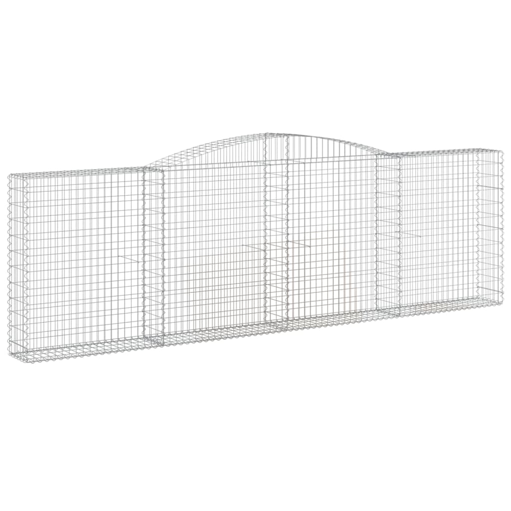 vidaXL Συρματοκιβώτια Τοξωτά 10 τεμ. 400x30x120/140 εκ. Γαλβαν. Ατσάλι - Image 3