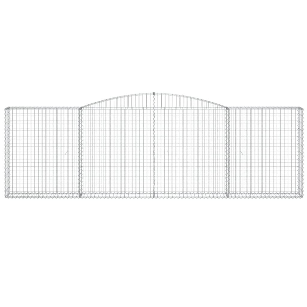 vidaXL Συρματοκιβώτια Τοξωτά 10 τεμ. 400x30x120/140 εκ. Γαλβαν. Ατσάλι - Image 4