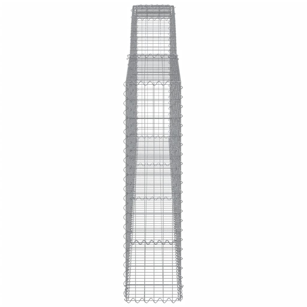 vidaXL Συρματοκιβώτια Τοξωτά 10 τεμ. 400x30x120/140 εκ. Γαλβαν. Ατσάλι - Image 5