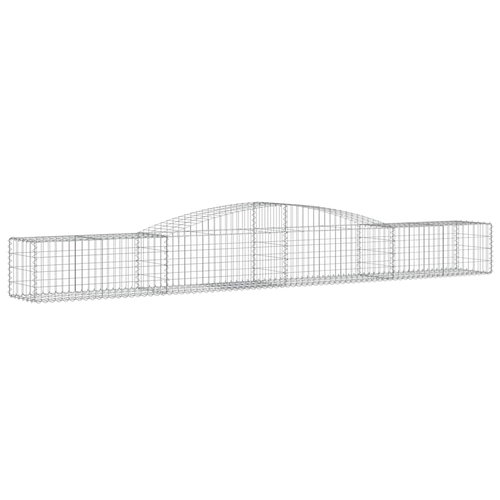 vidaXL Συρματοκιβώτια Τοξωτά 2 τεμ. 400x50x40/60 εκ. Γαλβαν. Ατσάλι - Image 3