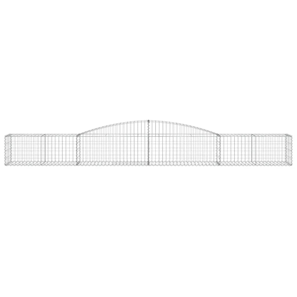 vidaXL Συρματοκιβώτια Τοξωτά 2 τεμ. 400x50x40/60 εκ. Γαλβαν. Ατσάλι - Image 4