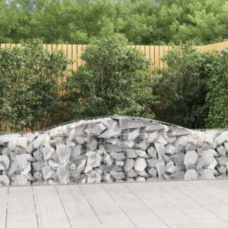 vidaXL Συρματοκιβώτια Τοξωτά 3 τεμ. 400x50x60/80 εκ. Γαλβαν. Ατσάλι