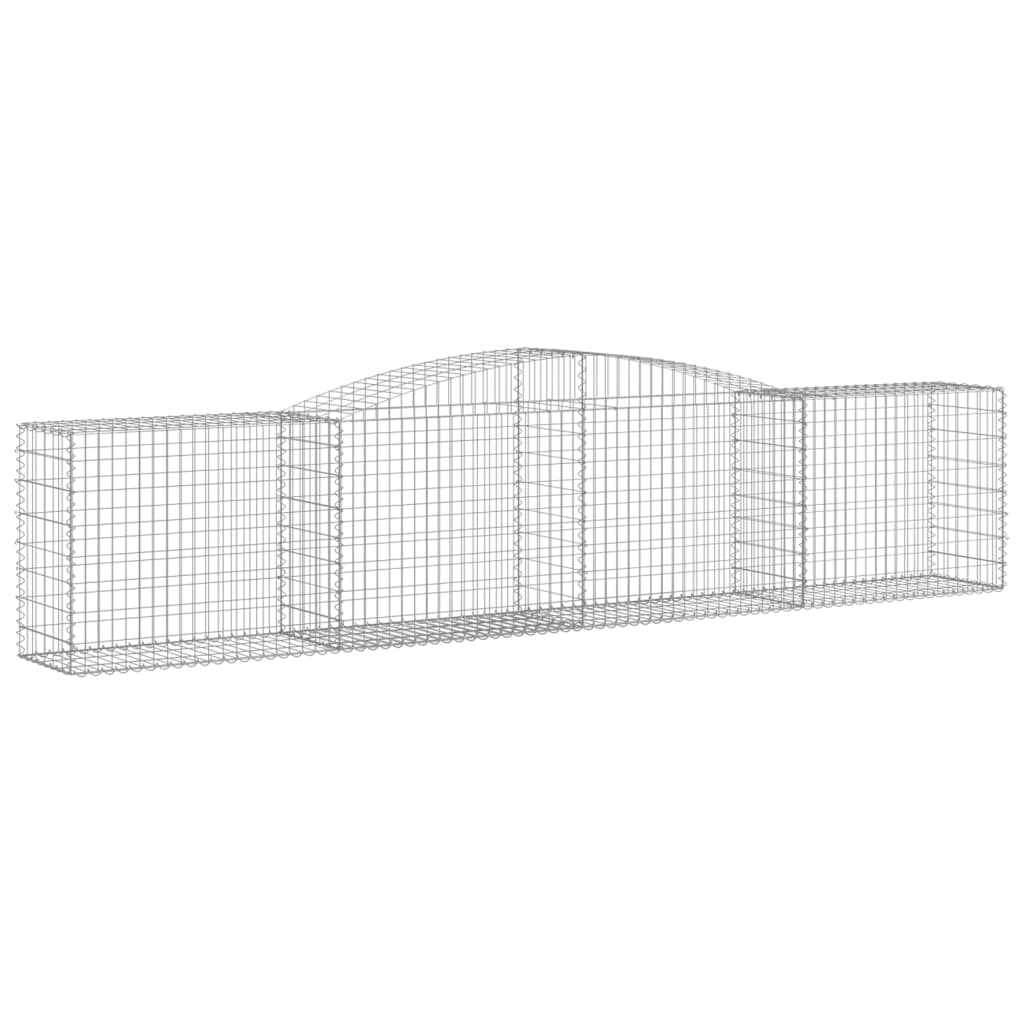 vidaXL Συρματοκιβώτια Τοξωτά 4 τεμ. 400x50x80/100 εκ. Γαλβαν. Ατσάλι - Image 3